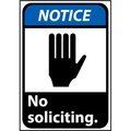 National Marker Co Notice Sign 14x10 Rigid Plastic - No Soliciting NGA20RB